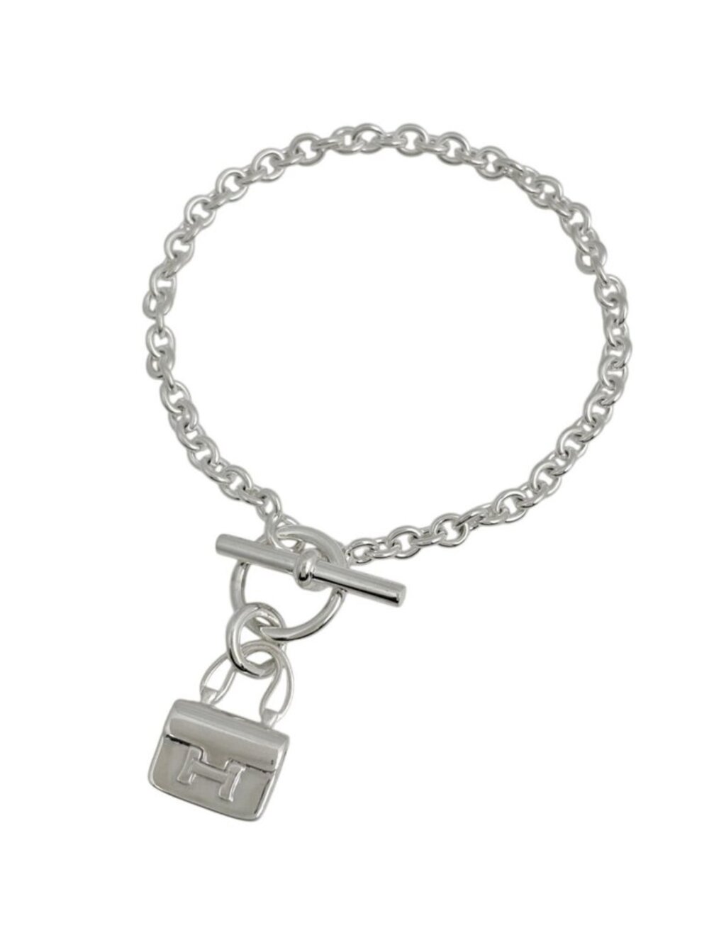 Hermes Amulette Constance Bracelet 925 Sterling Silver